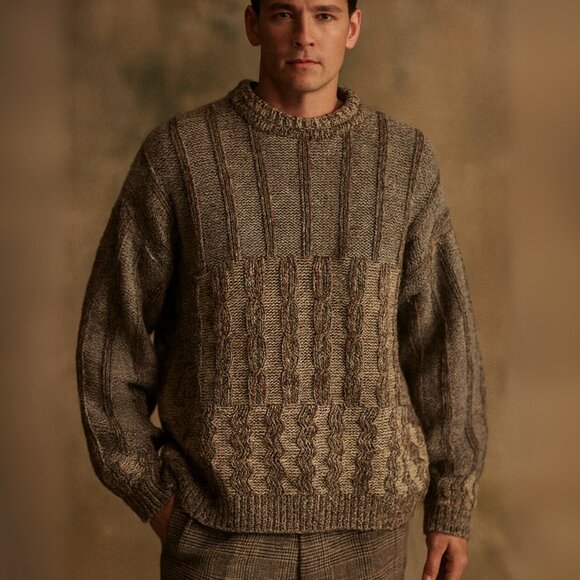 Vintage Other - Vintage Gaeltarra Hand Loomed Irish Fisherman Wool Sweater Donegal Tweed